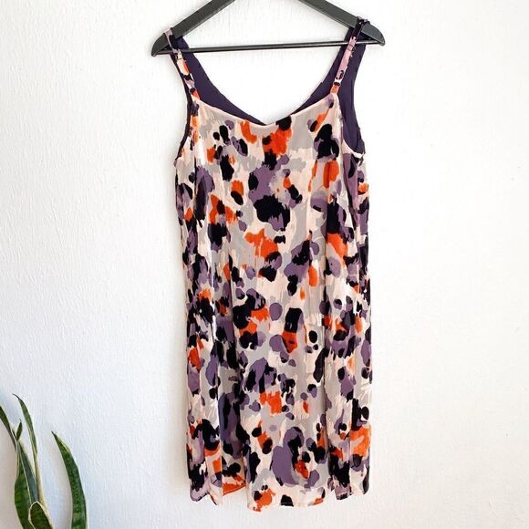 Cabi Radiant Velvet Burnout Slip Dress Women’s Small Style# 3514 Orange Purple - Picture 11 of 11